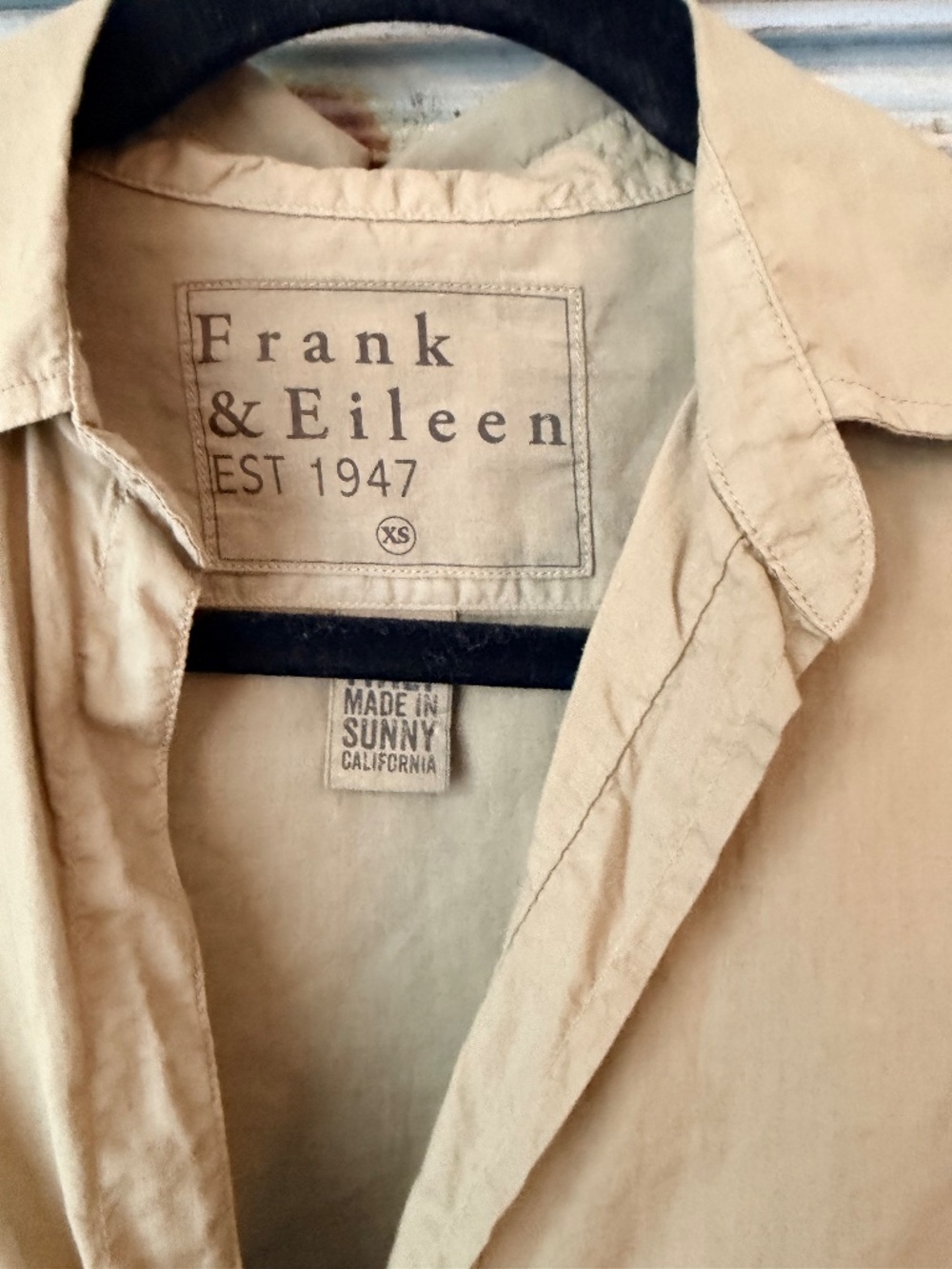 Frank & Eileen Eileen Shirt in Olive Green Color Size XS - Picture 5 of 7